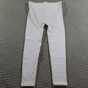 NWOT Moral Size L Fiber Cream Colored Cable Knit Leggings